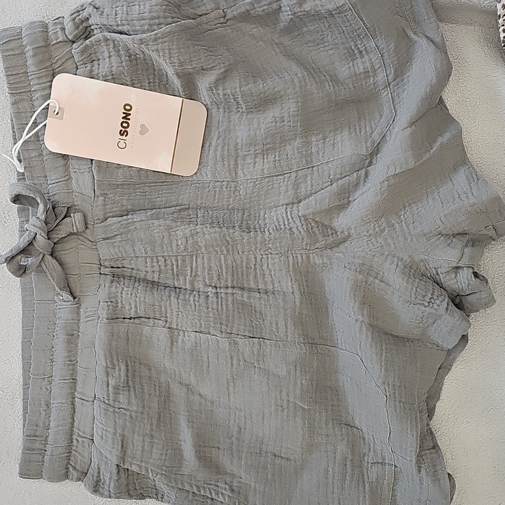 Ci Sono High Waist Gray Shorts